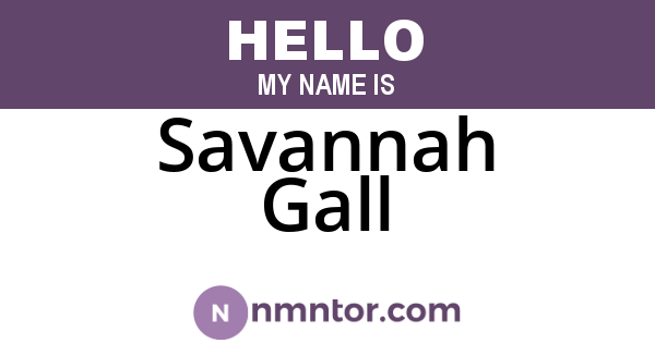 Savannah Gall