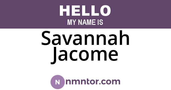 Savannah Jacome