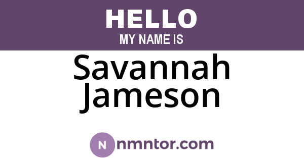 Savannah Jameson