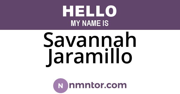 Savannah Jaramillo