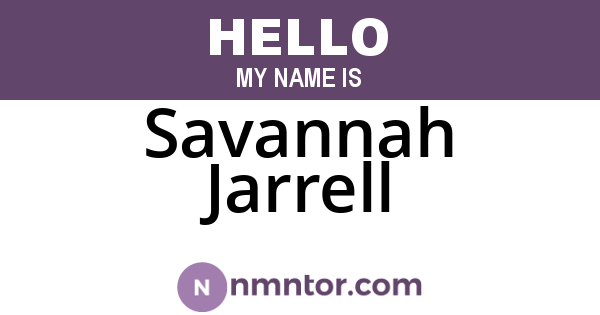 Savannah Jarrell