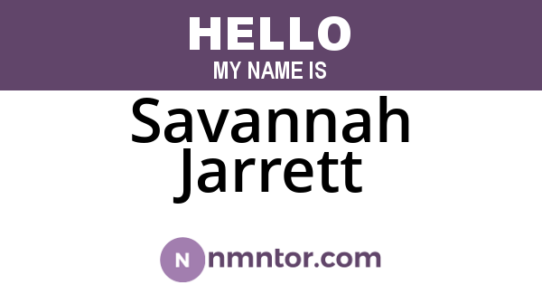 Savannah Jarrett