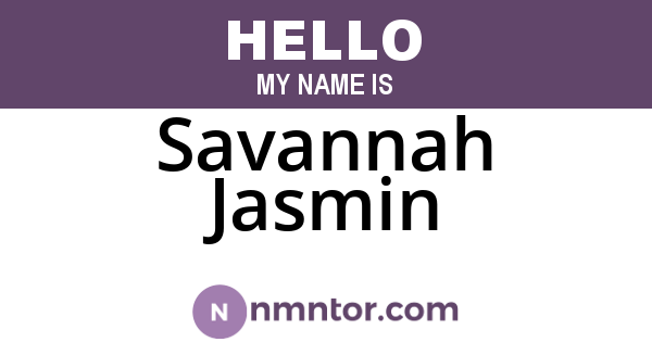 Savannah Jasmin