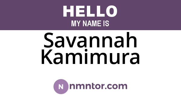 Savannah Kamimura