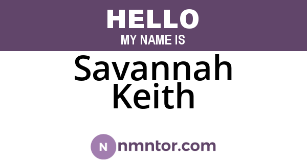 Savannah Keith