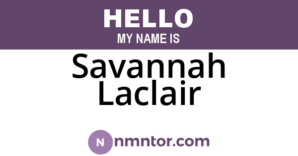 Savannah Laclair