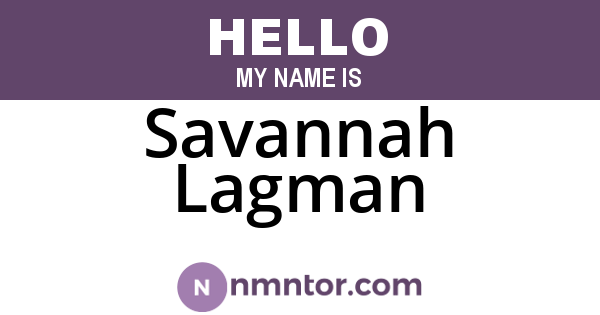 Savannah Lagman