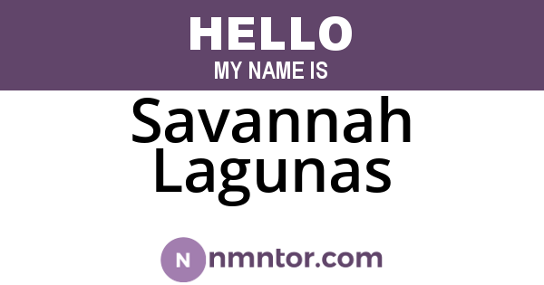 Savannah Lagunas