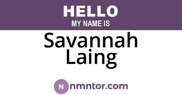 Savannah Laing