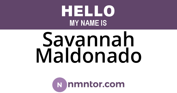 Savannah Maldonado