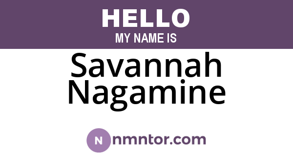 Savannah Nagamine