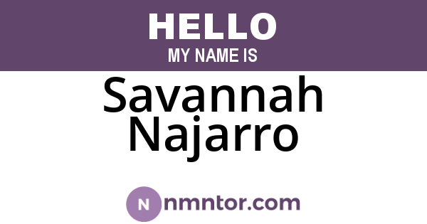 Savannah Najarro