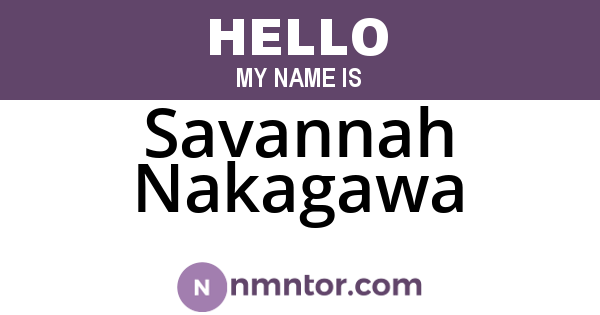 Savannah Nakagawa