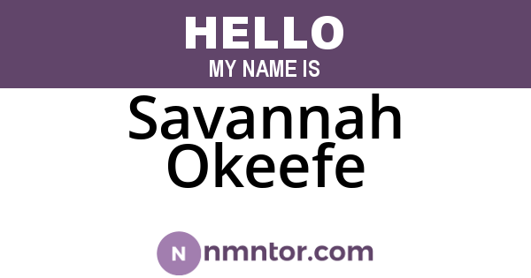 Savannah Okeefe