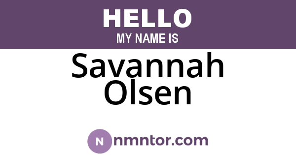 Savannah Olsen