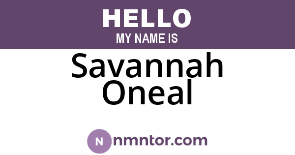 Savannah Oneal