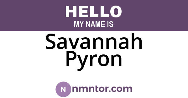 Savannah Pyron