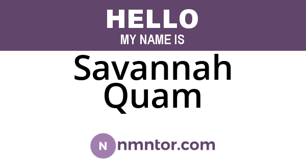 Savannah Quam