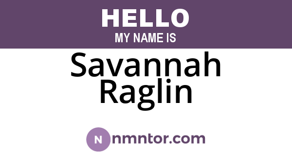 Savannah Raglin