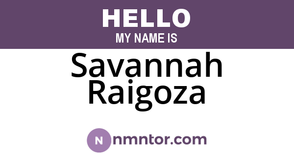 Savannah Raigoza