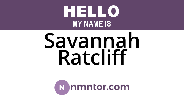 Savannah Ratcliff