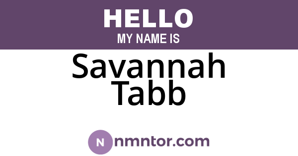 Savannah Tabb