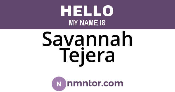 Savannah Tejera