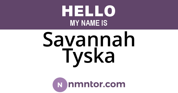 Savannah Tyska