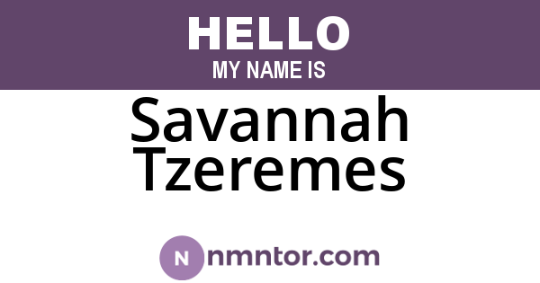 Savannah Tzeremes