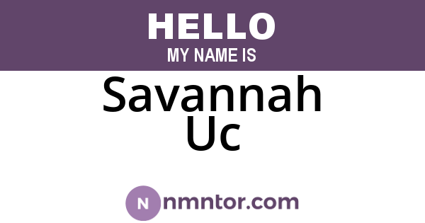 Savannah Uc