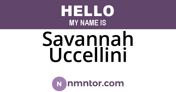 Savannah Uccellini