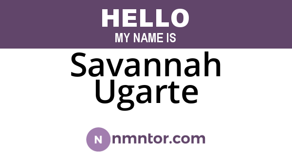Savannah Ugarte