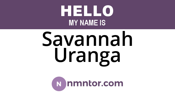 Savannah Uranga