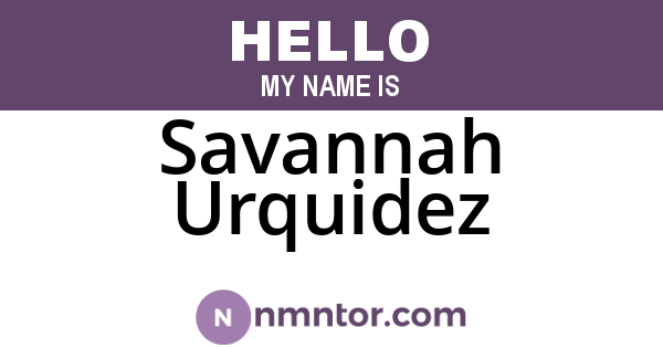 Savannah Urquidez