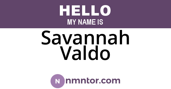 Savannah Valdo