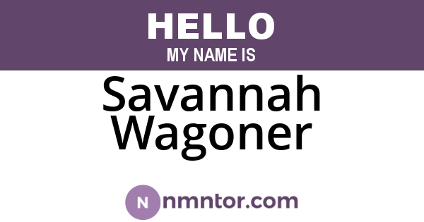 Savannah Wagoner