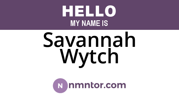 Savannah Wytch