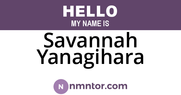 Savannah Yanagihara