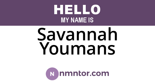 Savannah Youmans