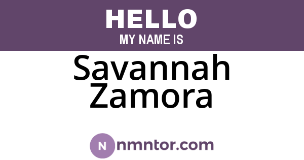 Savannah Zamora