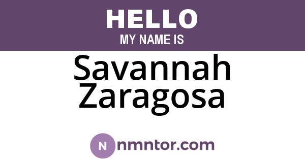 Savannah Zaragosa