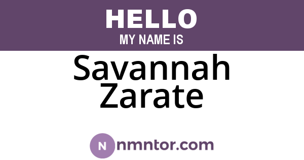 Savannah Zarate