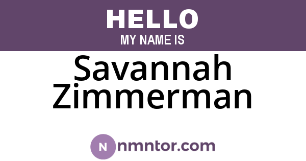 Savannah Zimmerman