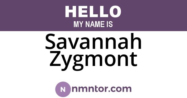 Savannah Zygmont
