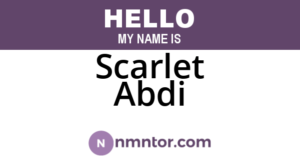 Scarlet Abdi
