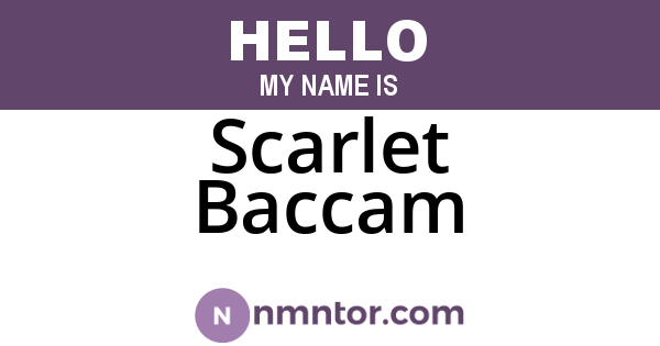 Scarlet Baccam