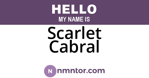 Scarlet Cabral