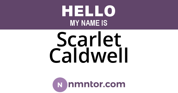 Scarlet Caldwell