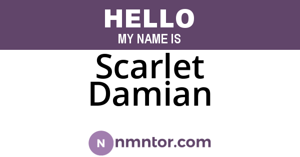 Scarlet Damian