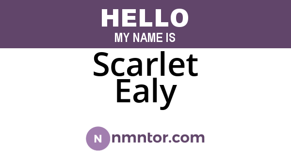 Scarlet Ealy